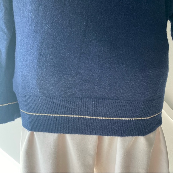 Ted Baker Wool Blend Crew Neck Sweater with Gold Piping - 0 - Picture 8 of 13